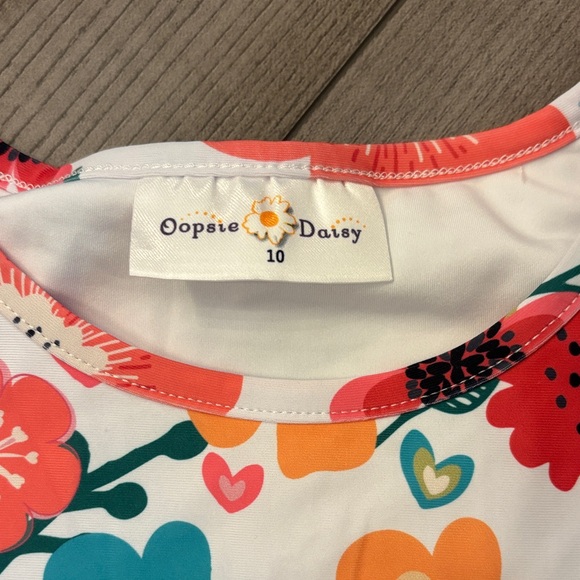 Colorful Floral Kids Rashguard Set - Picture 2 of 3